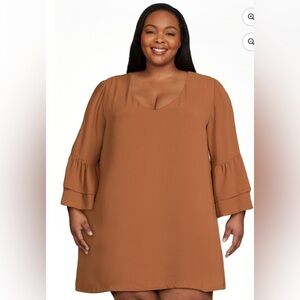 Nine Eight Dress XXXL Rust Brown